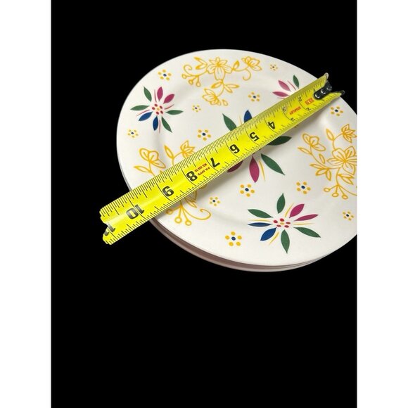 Temptations Temp-tations by Tara Old World Confetti Set 6 Melamine Plates 9.75" - Picture 3 of 6